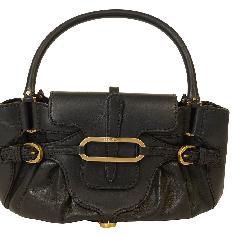 Jimmy Choo Black Leather Ramona Satchel